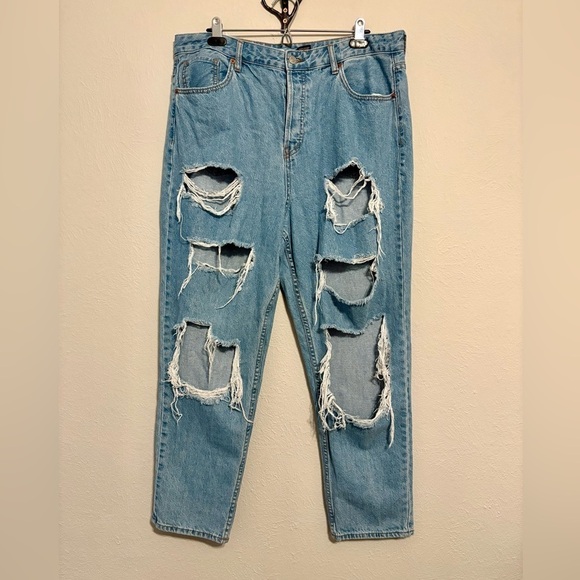 S.O.N.G. Denim - Distressed High Rise Jeans